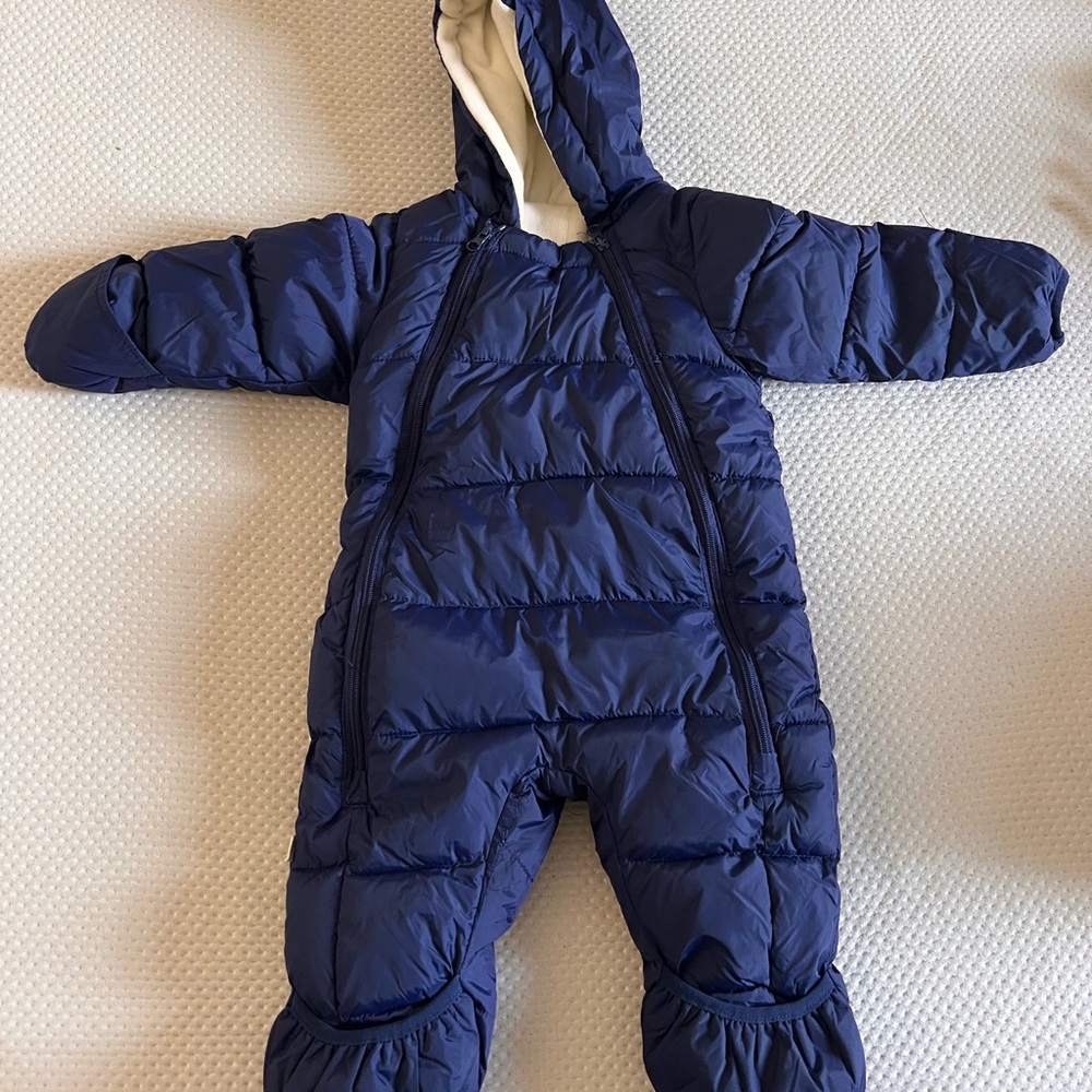 Navy Blue Kids One Piece Snowsuit